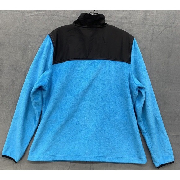 FILA Sport Women's Blue Black Fleece Full Zip Jacket Size Large Pockets Athletic - Picture 14 of 16